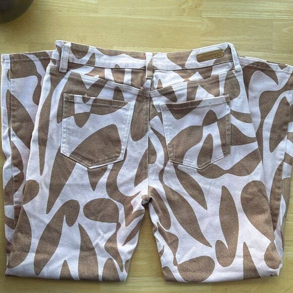 Sanctuary Pink Brown Groovy Patterned High Rise Straight W30 - Picture 2 of 5